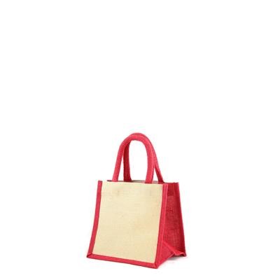 Picture of MINI JUKO RED 100% ECO LAMINATED JUTTON BAG