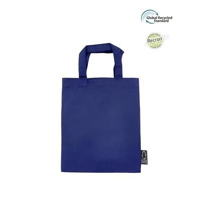 Picture of MINI RPET NAVY ECO SMALL 5OZ BAG MADE FROM 100% RECYCLED PLASTIC BOTTLES (RPET).