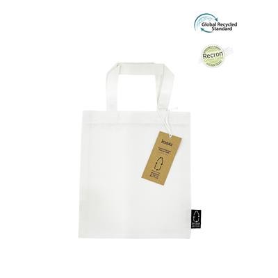 Picture of MINI RPET WHITE ECO SMALL 5OZ BAG MADE FROM 100% RECYCLED PLASTIC BOTTLES (RPET)