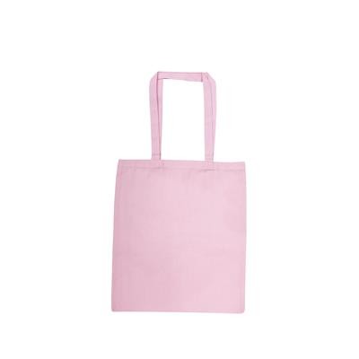 Picture of MONDO BABY PINK 100% COTTON ECO SHOPPER 5OZ TOTE BAG with Long Handles.