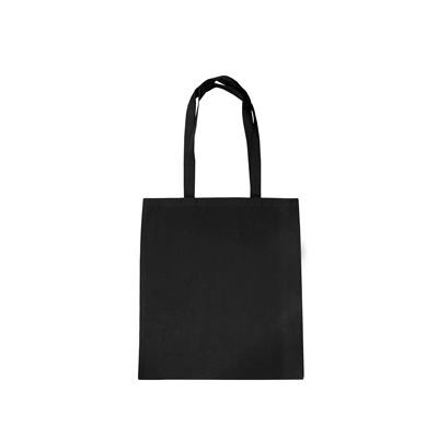 Picture of MONDO BLACK 100% COTTON ECO SHOPPER 5OZ TOTE BAG with Long Handles.