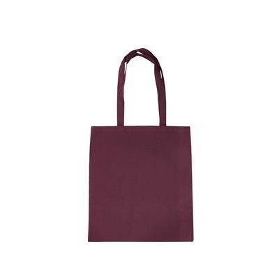 Picture of MONDO BURGUNDY 100% COTTON ECO SHOPPER 5OZ TOTE BAG with Long Handles.
