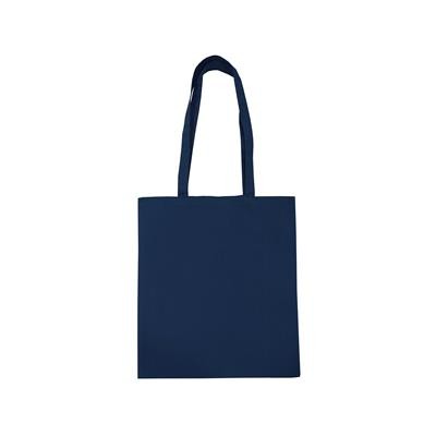 Picture of MONDO NAVY 100% COTTON ECO SHOPPER 5OZ TOTE BAG with Long Handles