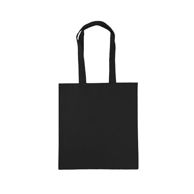 Picture of NYOKA BLACK 8OZ DYED CANVAS ECO SHOPPER TOTE BAG with Long Handles