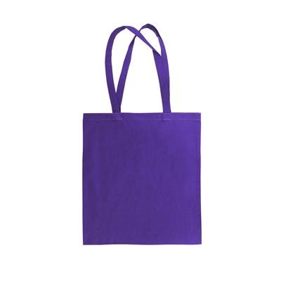 Picture of NYOKA PURPLE 8OZ DYED CANVAS ECO SHOPPER TOTE BAG with Long Handles