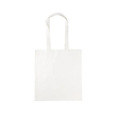 Picture of NYOKA WHITE 8OZ DYED CANVAS ECO SHOPPER TOTE BAG with Long Handles.