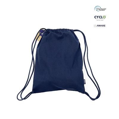 Picture of NYUKI NAVY ECO 7OZ DRAWSTRING BACKPACK RUCKSACK.