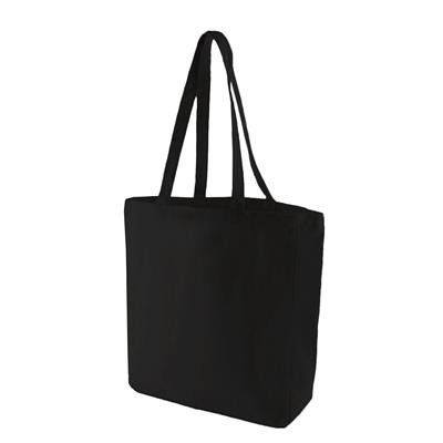 Picture of POFU FC BLACK 10OZ CANVAS SHOPPER with Full Gusset