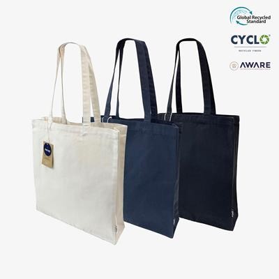 Picture of TAA 10OZ RECYCLED COTTON RPET LONG HANDLE TOTE BAG