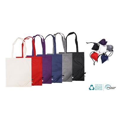 Picture of TAUSI RPET FOLDING SHOPPER TOTE BAG with Long Handles