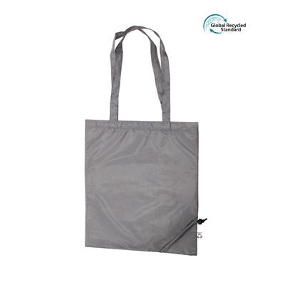 Picture of TAUSI ECO 100% RPET FOLDING GREY BAG with Long Handles.