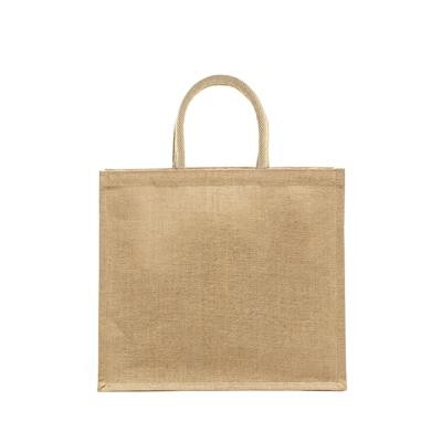 Picture of TEMBO 100% ECO JUTE SHOPPER NATURAL TOTE BAG with Short Cotton Cord Handles