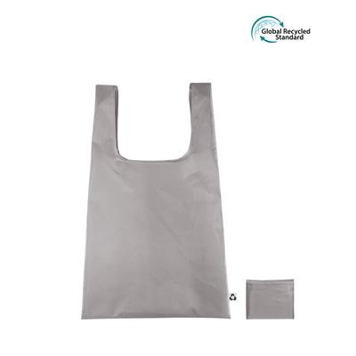 Picture of TOMBILI ECO 100% RPET FOLDING GREY BAG with Side Gusset, Inner Pocket & Vest Handles