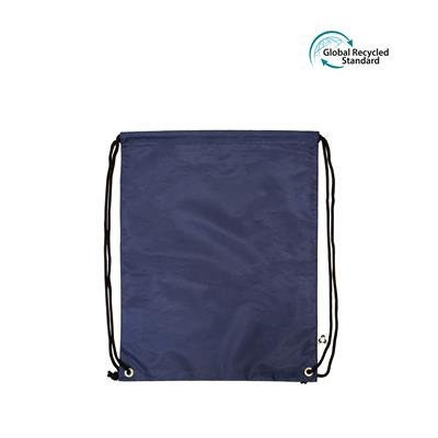 Picture of TOMBO ECO 100% RPET NAVY BAG with Drawstring Closure.