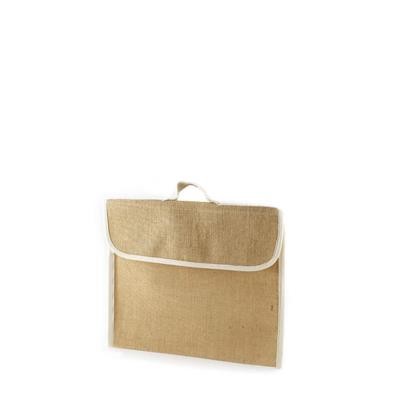 Picture of TUMBIRI JUTE BOOK BAG with Short Cotton Straps.