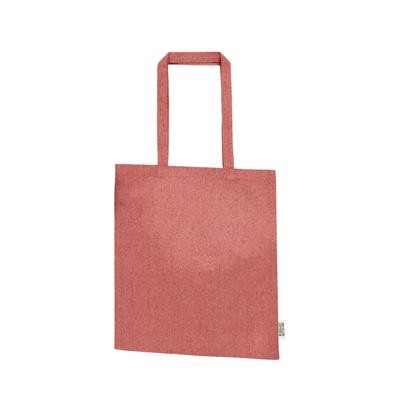 Picture of TUTU RED 80% RECYCLED COTTON + 20% RPET 5OZ BAG with Long Self Handles.