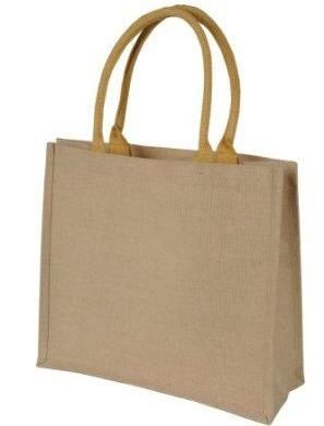 Picture of JUKO 70% JUTE 30% COTTON, JUTTON SHOPPER NATURAL TOTE BAG with Short Cotton Cord Handles.