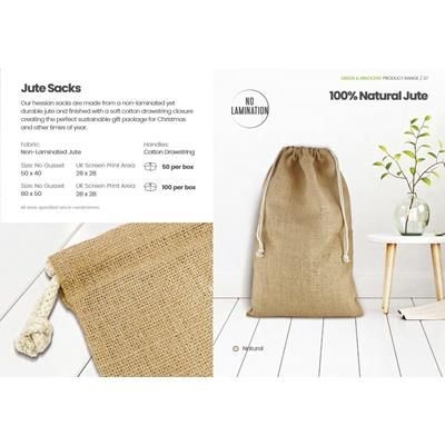 Picture of JUTE SACK NON-LAMINATED BAG with Cotton Drawstring