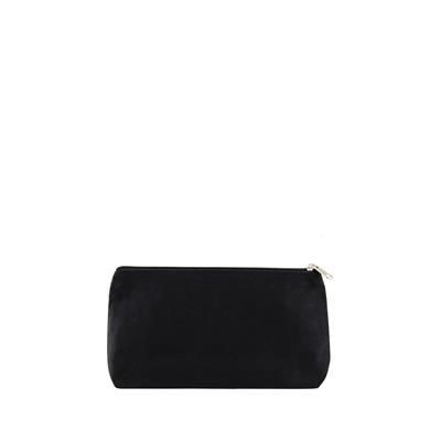 Picture of TEWA 12 OZ COSMETICS CANVAS BLACK POUCH with Nylon Zipper & Silver Chrome Puller.