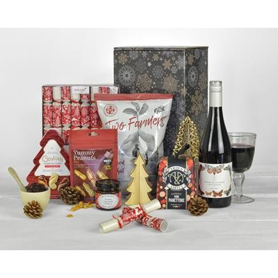 Picture of SUSTAINABLE CHRISTMAS GIFT BOX with Wine Foc Full Colour Gift Card