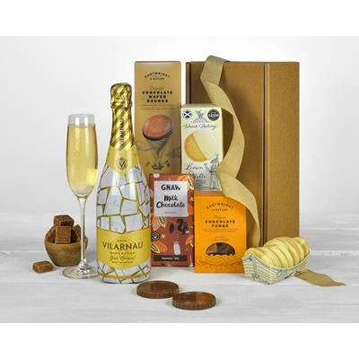 Picture of SUSTAINABLE SPARKLING WINE AND TREATS FOC FULL COLOUR GIFT CARD.