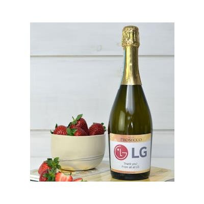 Picture of PERSONALISED BOTTLE OF PROSECCO FOC FULL COLOUR GIFT CARD.