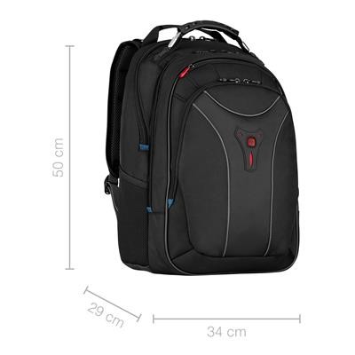 Picture of CARBON 17 INCH LAPTOP BACKPACK RUCKSACK in Black