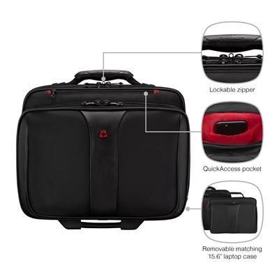 Picture of WENGER PATRIOT 2-PIECE BUSINESS SET with Comp-u-roller & Matching 17-inch Laptop Bag