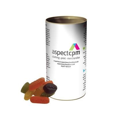 Picture of JUICY WINE GUMS in a Personalised Teeny Tube 100G.