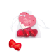 Picture of VALENTINES - ORGANZA BAG - RED FOILED HEARTS
