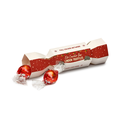 Picture of WINTER COLLECTION - ECO CRACKER BOX - LINDOR MILK CHOCOLATE TRUFFLES.