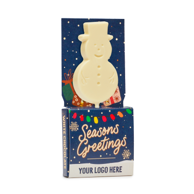 Picture of WINTER COLLECTION - ECO LOLLY BOX - WHITE CHOCOLATE - SNOWMAN LOLLY.