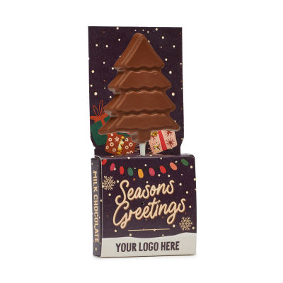 Picture of WINTER COLLECTION - ECO LOLLY BOX - MILK CHOCOLATE³ - CHRISTMAS TREE LOLLY.