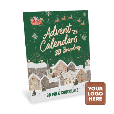 Picture of ADVENT CALENDARS - MAXI ADVENT CALENDAR - MILK CHOCOLATE³ - - 3D BRANDING.