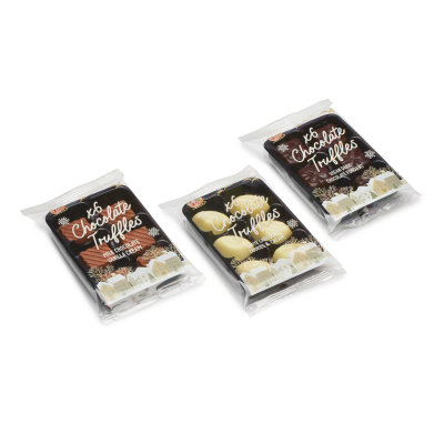 Picture of WINTER COLLECTION - FLOW WRAPPED TRAY - 6 CHOCOLATE TRUFFLES.