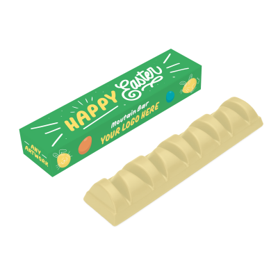 Picture of EASTER - ECO MOUNTAIN BAR - WHITE CHOCOLATE