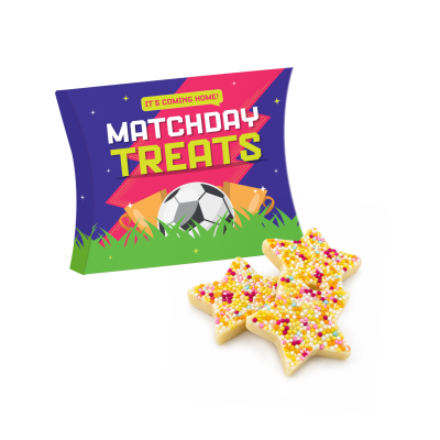 Picture of MATCHDAY TREATS - ECO LARGE POUCH BOX - WHITE CHOC JAZZIE STARS