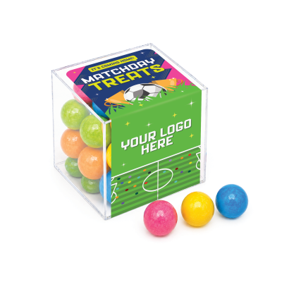 Picture of MATCHDAY TREATS - CLEAR TRANSPARENT CUBE - BUBBLEGUM BALLS