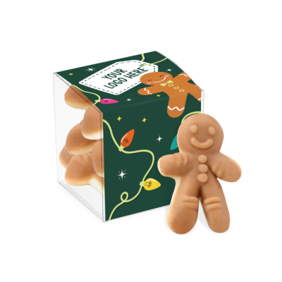 Picture of WINTER COLLECTION - CLEAR TRANSPARENT CUBE - GINGERBREAD MEN