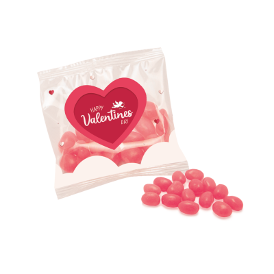 Picture of VALENTINES - FLOW BAG - JELLY BEANS FACTORY® - STRAWBERRY