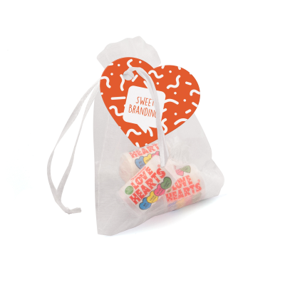 Picture of VALENTINES ORGANZA BAG of LOVE HEARTS® SWEETS