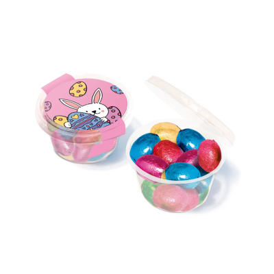 Picture of EASTER - ECO MAXI POT - FOILED CHOCOLATE MINI EGGS