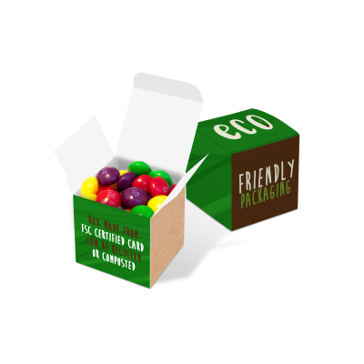 Picture of ECO MINI CUBE BOX OF SKITTLES.