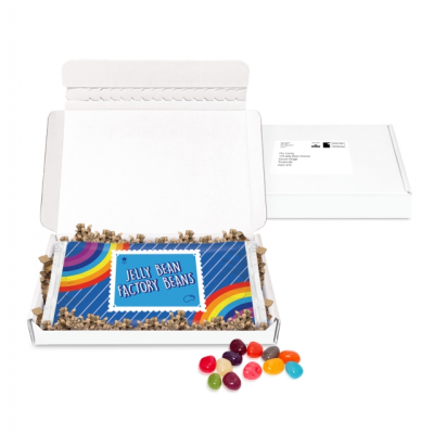 Picture of GIFT BOXES - MINI WHITE MAILING BOX - FLOW BAG - JELLY BEANS FACTORY®.