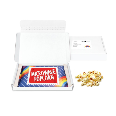 Picture of GIFT BOXES - MINI WHITE MAILING BOX - MICROWAVE POPCORN