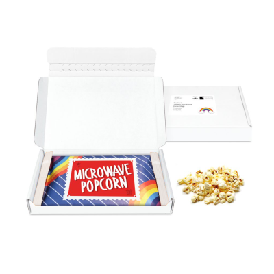 Picture of GIFT BOXES - MINI WHITE MAILING BOX - MICROWAVE POPCORN.