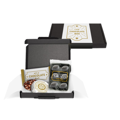 Picture of GIFT BOXES - MINI BLACK MAILING BOX - CHOCOLATE EDITION
