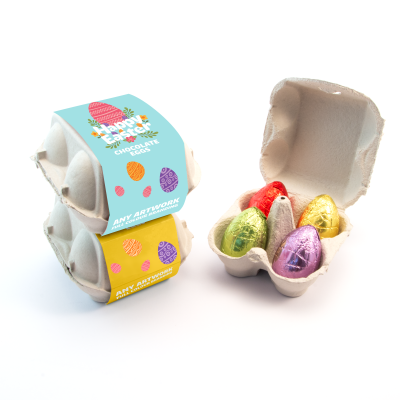 Picture of EASTER EGG BOX OF HOLLOW CHOCOLATE MINI EGGS