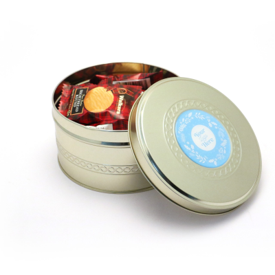 Picture of WINTER COLLECTION - GOLD TREAT TIN - MINI SHORTBREAD BISCUIT.