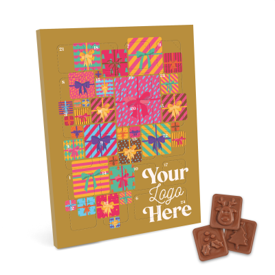 Picture of WINTER COLLECTION - A4 ADVENT CALENDAR - MILK CHOCOLATE - 41% COCOA